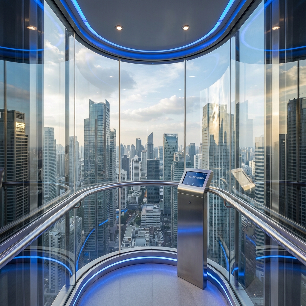 منظر من داخل مصعد بانوراما - إطلالة بانورامية